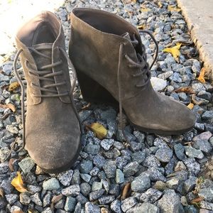 Franco Sarto Wedge Suede Booties